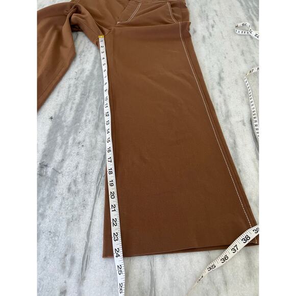 Zara Woman- Brown Wide Leg Ankle Pants Size XS - Picture 6 of 10